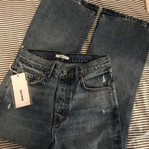 Linda cropped high rise denim jean